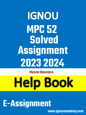 IGNOU MPC 52 Solved Assignment 2023 2024